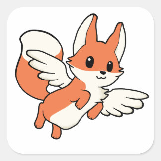 Zorro Volador Vierkante Sticker