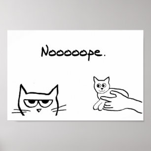 Zou Angry Cat als een Kitten zijn? - Funny Cat Pos Poster