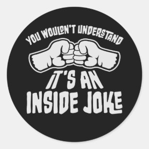 Zou het niet begrijpen Het is een grap voor ingewi Ronde Sticker