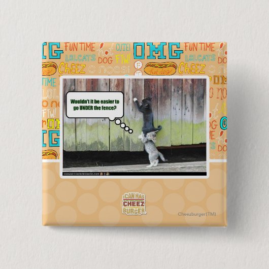 Zou het niet makkelijker zijn? vierkante button 5,1 cm (Voorkant)