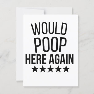 Zou Hier Opnieuw Poepen Vinyl Sticker op Maat Briefkaart
