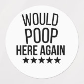 Zou hier weer poepen FunCustom-Cut Vinyl Sticker (Design 1)