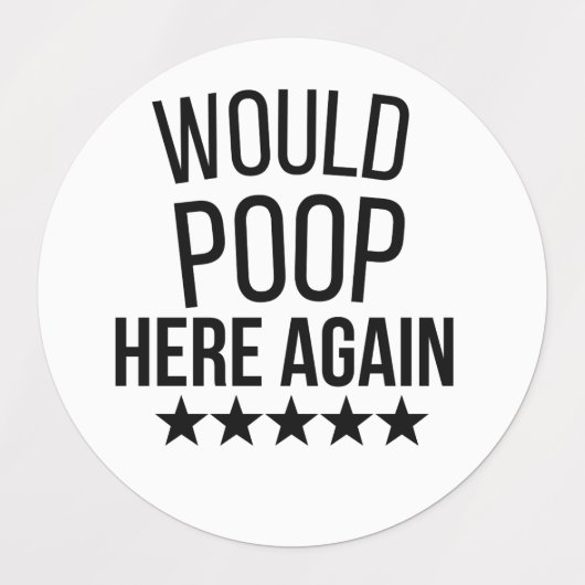 Zou hier weer poepen FunCustom-Cut Vinyl Sticker (Design 1)