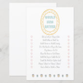 Zou mam liever een avontuurlijk Baby shower spelen (Voorkant / Achterkant)