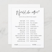 Zou ze haar niet willen | Minimale Vrijgezellenfee (Voorkant / Achterkant)