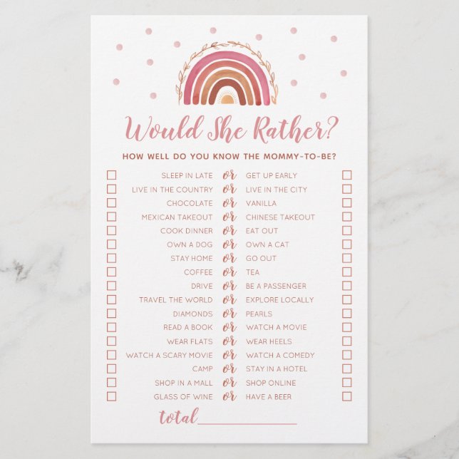 Zou ze het Baby shower van de Rainbow van Game Boh (Voorkant)