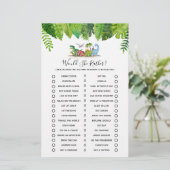 Zou ze liever Baby shower Dinosaur spelen? (Staand voorkant)