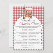 Zou ze liever Country Market Bridal spel kaart (Voorkant)