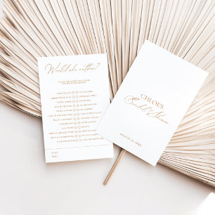 Zou ze liever Elegant White Vrijgezellenfeest Game