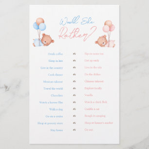 Zou Ze Liever Jongen Meisje Tweeling Teddybeer Spe Flyer
