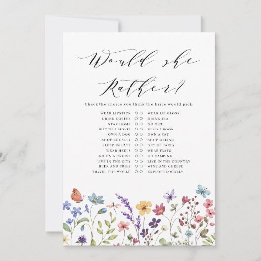 Zou ze liever liefde in Bloom Game? Kaart (Voorkant)