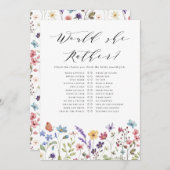 Zou ze liever liefde in Bloom Game? Kaart (Voorkant / Achterkant)