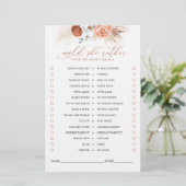 Zou ze liever Terracotta Floral Bridal Game willen (Staand voorkant)