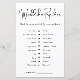 Zou ze liever Vrijgezellenfeest spel