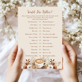 Zou Zij Liever Koffie Bruiloftsspelkaart Kaart