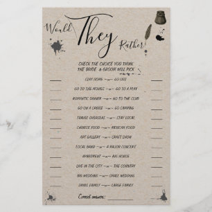 Zouden ze liever een pen- of inktschoenspelkaart g flyer