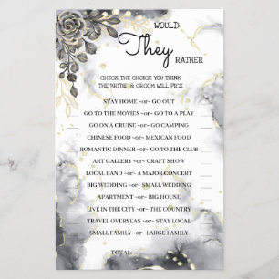 Zouden ze liever een zwarte Roos-schoenenkaart heb Flyer