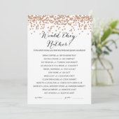 Zouden ze liever Roos gouden Vrijgezellenfeest spe Kaart (Staand voorkant)