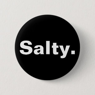 Zout één woord minimalisme ontwerp ronde button 5,7 cm