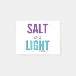 Zout en licht - Matthew 5:13 tealpurple Post-it® Notes