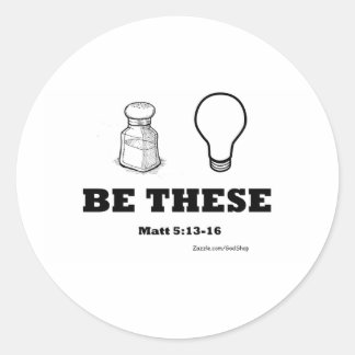Zout en licht ronde sticker