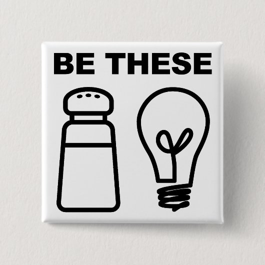 Zout en lichte Christelijke Button badge Pin (Voorkant)