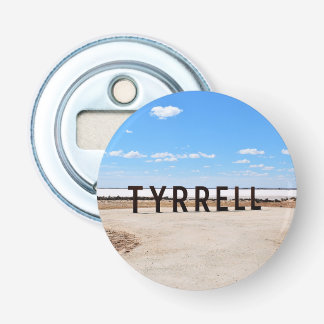 Zout en lucht bij Lake Tyrrell Australië Button Flesopener
