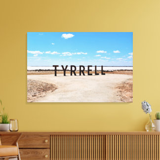 Zout en lucht bij Lake Tyrrell Australië Canvas Afdruk