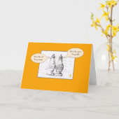 Zout en peper op Sinaasappel Vlirty Romantic Kaart (Gele Bloem)