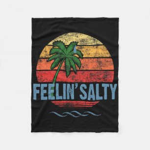 Zout Gevoel Eiland Vakantie Surfen Palm Retro B Fleece Deken