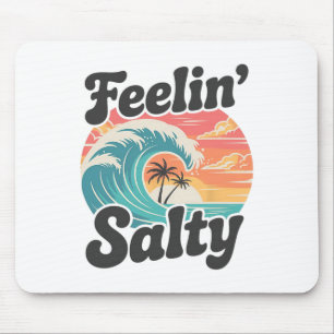 Zout Gevoel Eiland Vakantie Surfen Palm Retro B Muismat