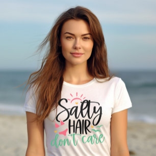 "Zout haar maakt niet uit" Strandleven T-shirt