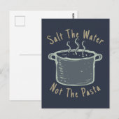 Zout het water niet de pasta briefkaart (Voorkant / Achterkant)