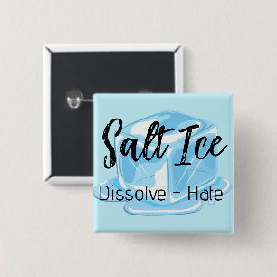 Zout Ijs Knoop Vierkante Button 5,1 Cm