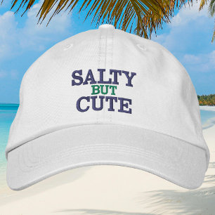 Zout maar Schattig / Marineblauw & Groen Preppy St Geborduurde Pet