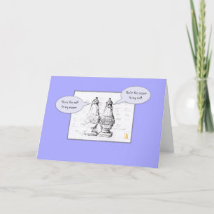 Zout & peper op Periwinkle Romantisch Jubileum Kaart