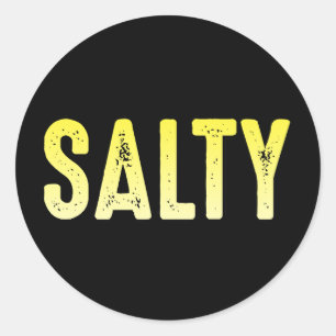 Zout, sarcastisch woord meme ronde sticker
