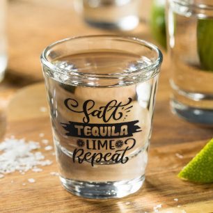 Zout Tequila Lime Herhaal Shot Glas