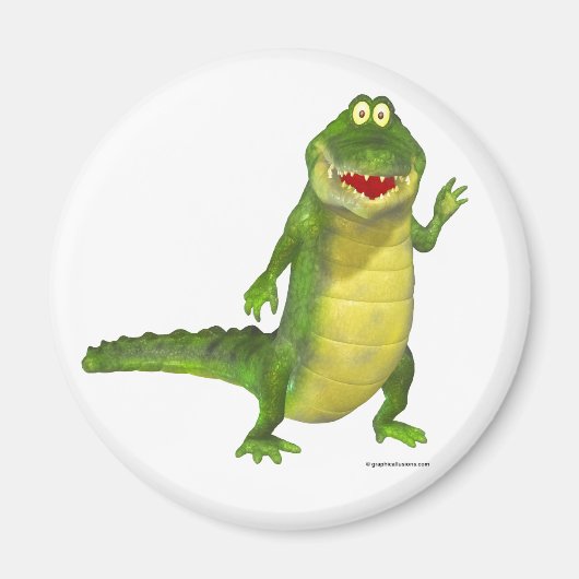 Zout the Crocodile Fridge Magnet Magneet (Voorkant)