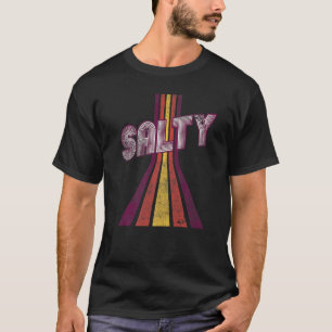 Zout uitziende retro slang een 70s kostuum of 80s t-shirt