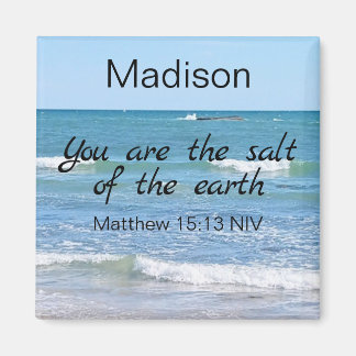 Zout van de aarde Foto van Ocean Bible Verse Magneet