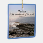 Zout van de Aarde Ocean Bijbel Verse Kerstmis Keramisch Ornament (Rechts)