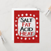 zout vetzuur warmte-Wenskaart Kaart (Voorkant / Achterkant in situ)