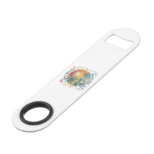 Zout Water en Zonneschijn Vintage Tropisch Strand Speed Flessenopener