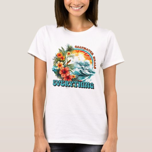Zout water geneest alles  t-shirt (Voorkant)