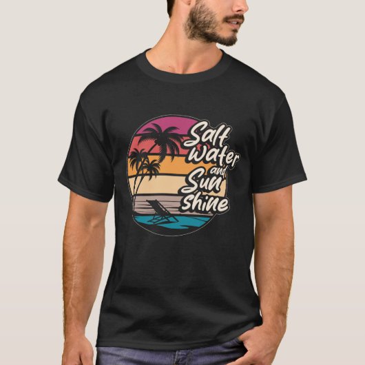 Zout Water Sun Shine Beach T-shirt (Voorkant)