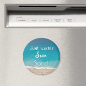 Zout water zon zand strand en oceaan modern magneet (Insitu (Vaatwasser))