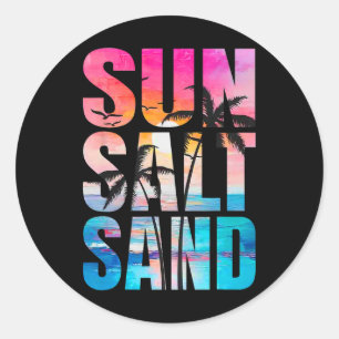Zout Zand Zomervakantie Hawaii Strand Funny F Ronde Sticker