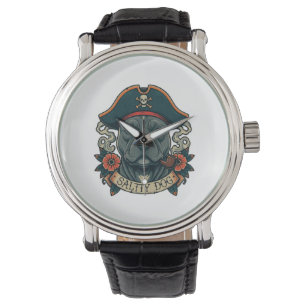 Zoute hond Pitbull Horloge