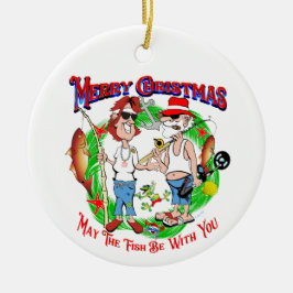Zoute kerst keramisch ornament